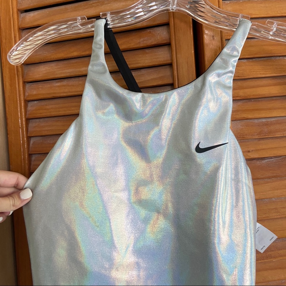 NEW Nike Flash Iridescent High Neck One Piece Swim - Picture 4 of 9